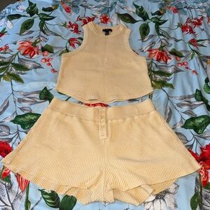 Forever 21 Ribbed Tank Top and Shorts Set